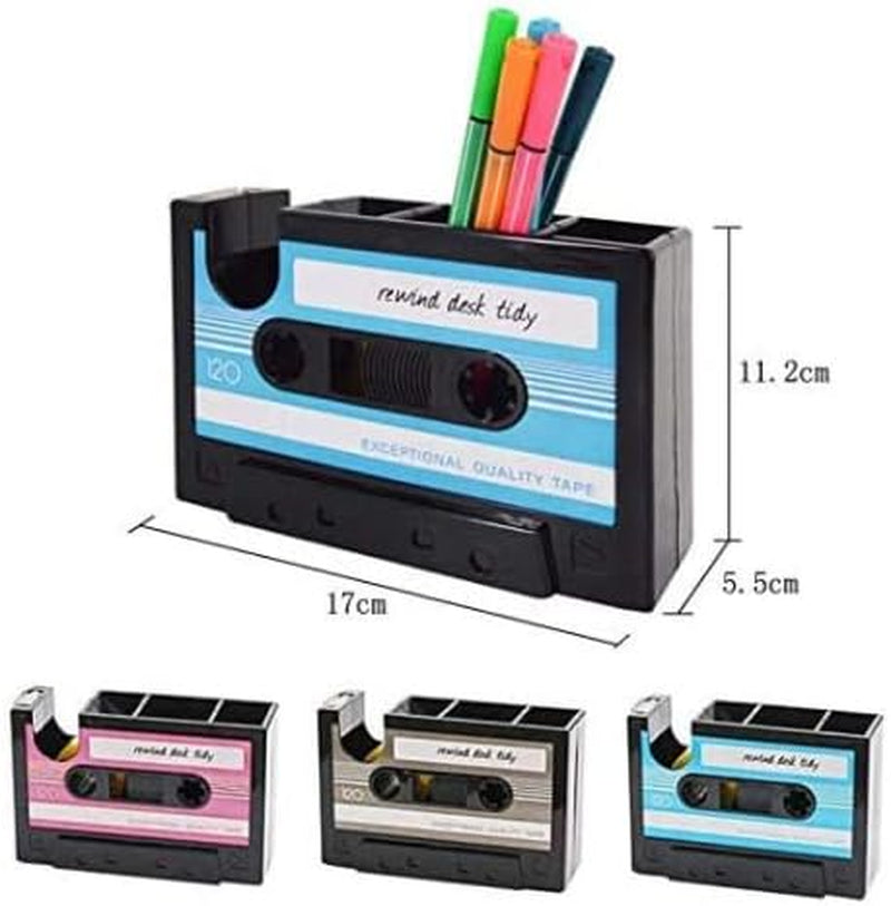  Tape Pen Holder, Retro Cassette Tape Dispenser