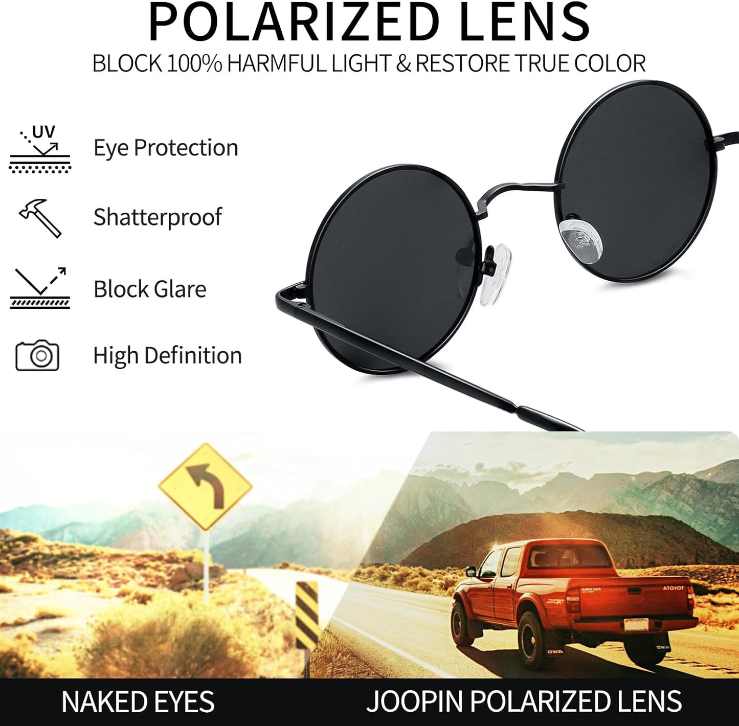  Round Sunglasses UV Protection | Gojo Edition