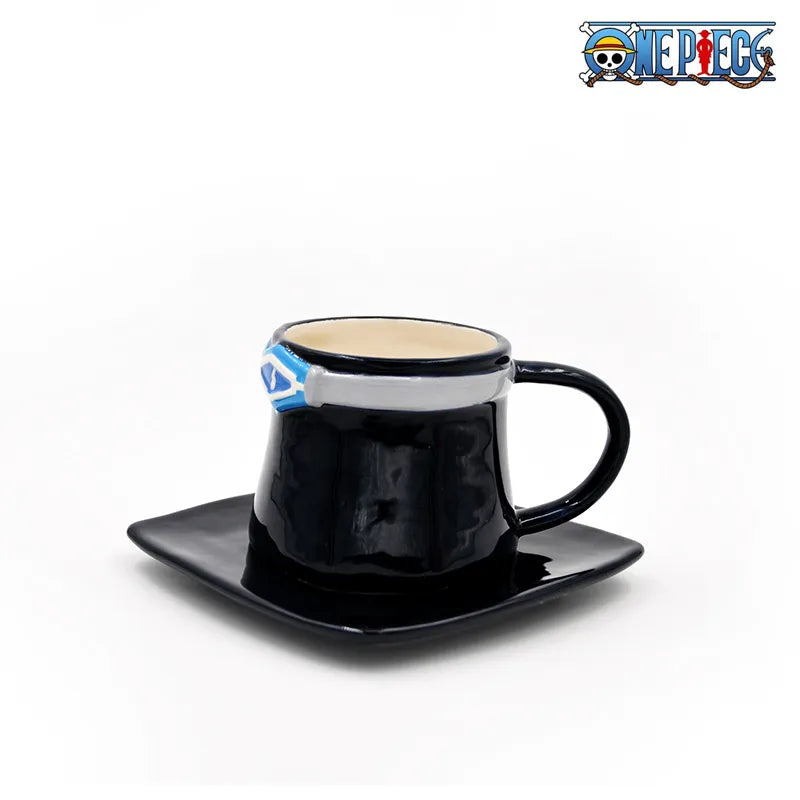 Anime ONE Piece Cosplay Mug Water Cup Creative Luffy Ace Sabo Ceramic Cup 