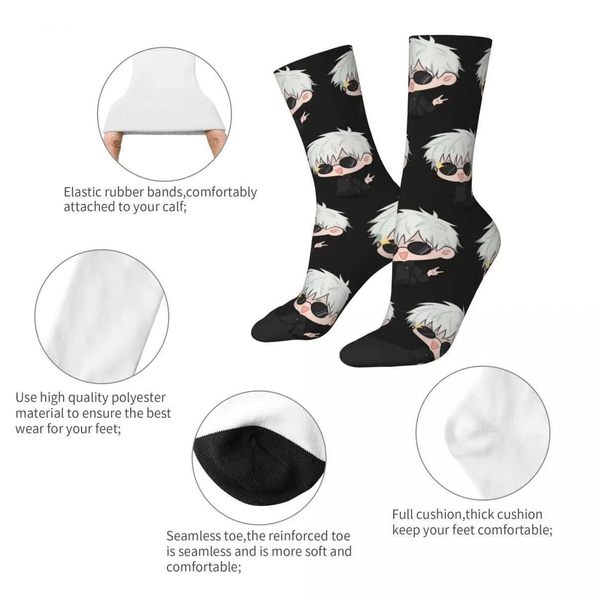 Gojo Satoru Jujutsu Kaisen Men Women Socks 