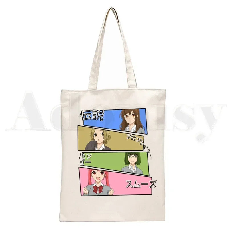 Horimiya Anime Handbags Shoulder Bags Casual Shopping  Tote