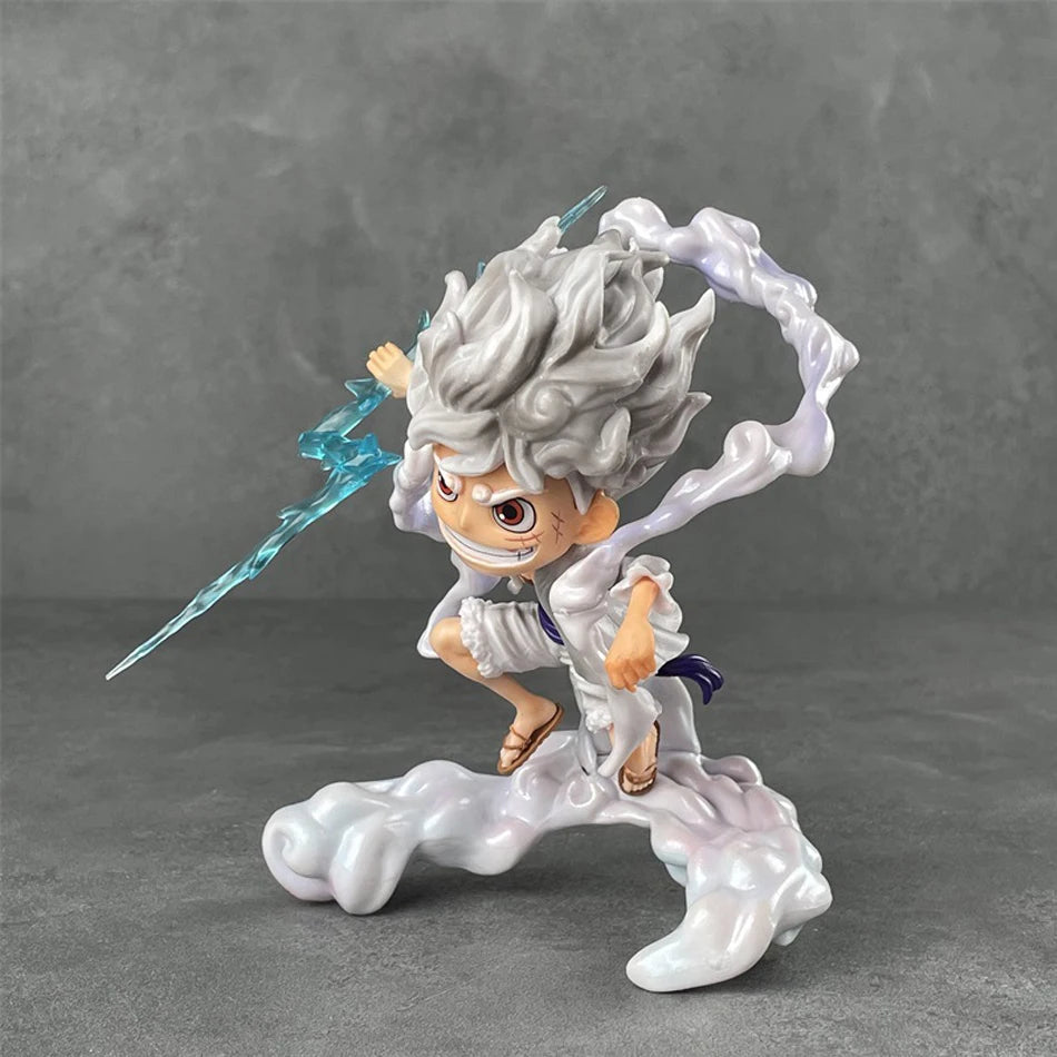 16Cm One Piece Anime Figure Sun God Luffy Gear 5 Q Version