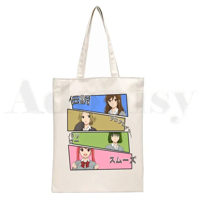 Horimiya Anime Handbags Shoulder Bags Casual Shopping  Tote