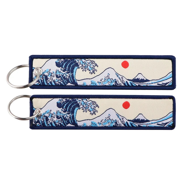 Kanagawa The Great Wave Key Tag