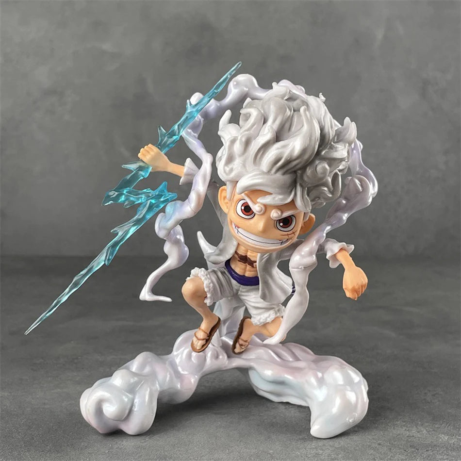 16Cm One Piece Anime Figure Sun God Luffy Gear 5 Q Version