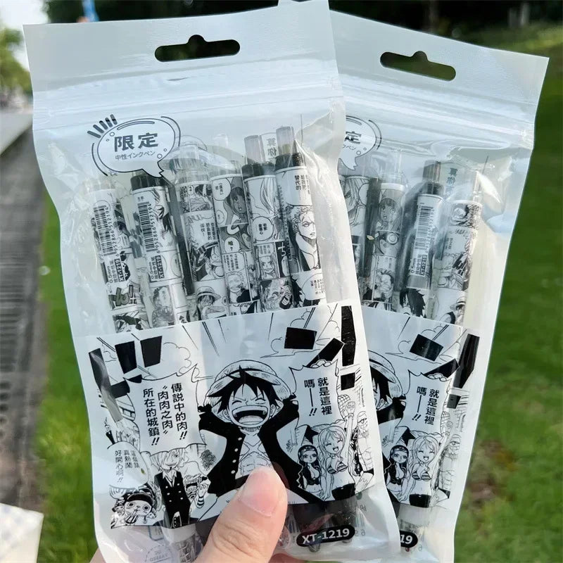 6Pcs Anime ONE PIECE 0.5Mm Gel Pens